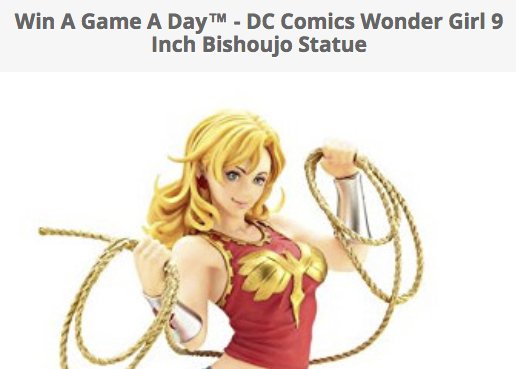 eStarland: Win a Game a Day Contest: DC Comics Wonder Girl 9 Inch Bishoujo Statue