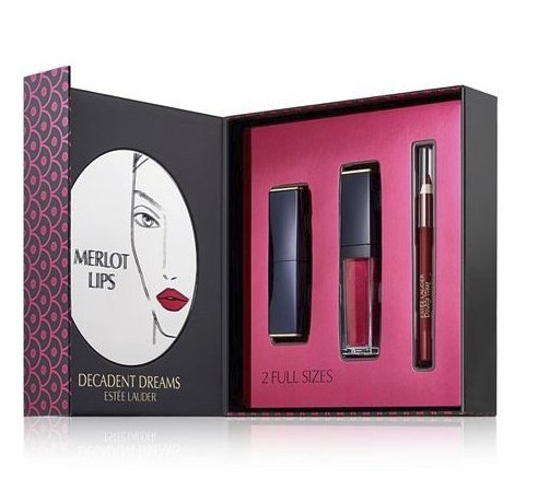 Estee Lauder Decadent Dreams Merlot Lips Gift Set