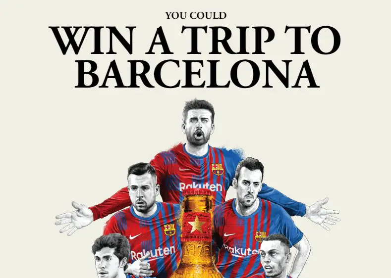 Estrella Damm Barcelona Sweepstakes - Win A Trip For 2 To An FC Barcelona Match