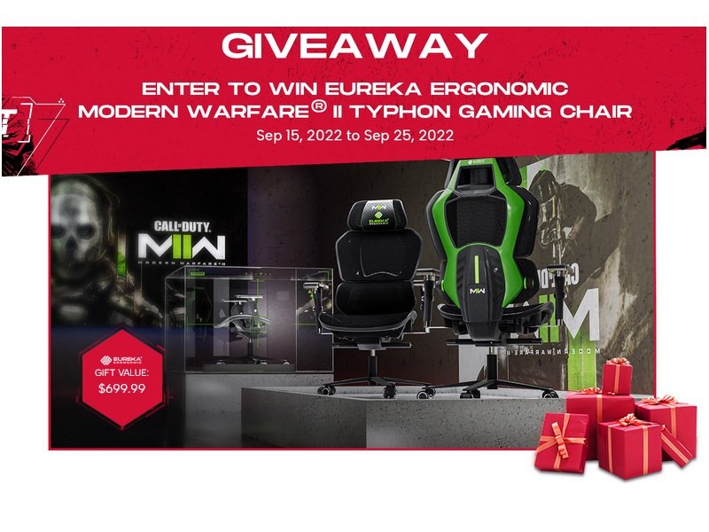 Eureka Ergonomic Typhon Chair Giveaway - Win Modern Warfare 2 Gaming Chair