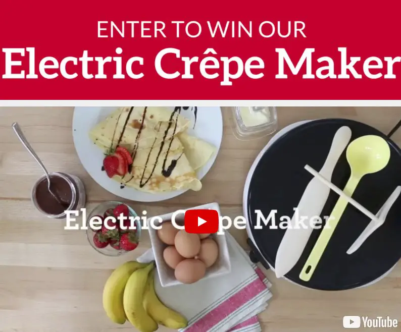Euro Cuisine Crepe Maker Sweepstakes