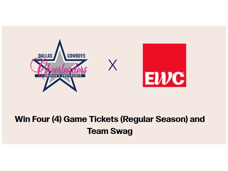 European Wax Center Dallas Cowboys Cheerleaders - Win Four Cowboys Tickets & Merch