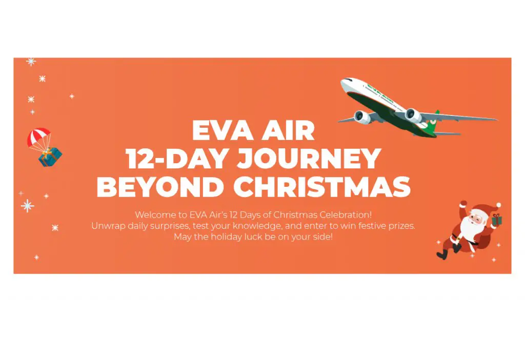 EVA Air’s 12-Day Journey Beyond Christmas - Win International Airline Tickets & More