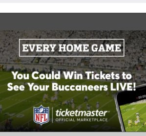 Every Home Game: Buccaneers Sweepstakes