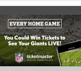 Every Home Game: Giants Sweepstakes