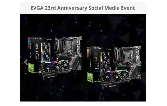 EVGA 23rd Anniversary Sweepstakes - Win Brand New Computer Parts and Accessories