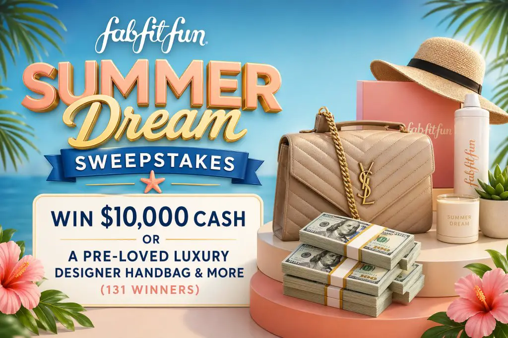 FabFitFun Summer Dream Sweepstakes – Win $10,000 Cash, Pre-Loved Luxury Designer Handbag & More (131 Winners)