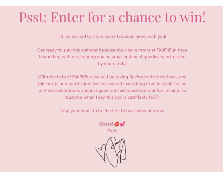 FabFitFun X Paris Hilton Giveaway - Win FabFitFun Subscription, $4,000 Prize Pack & More