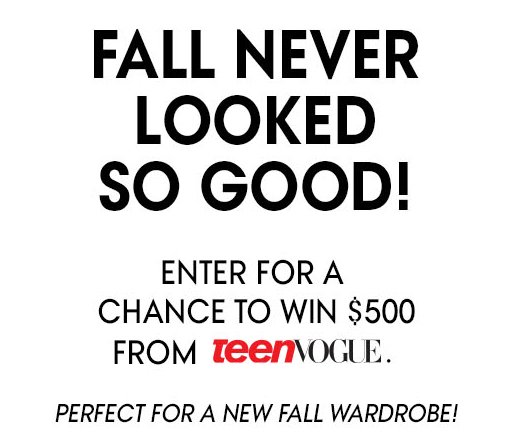 Fall Fashion Shopping Spree Sweepstakes (Free Check)