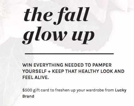Fall Glow Up Sweepstakes