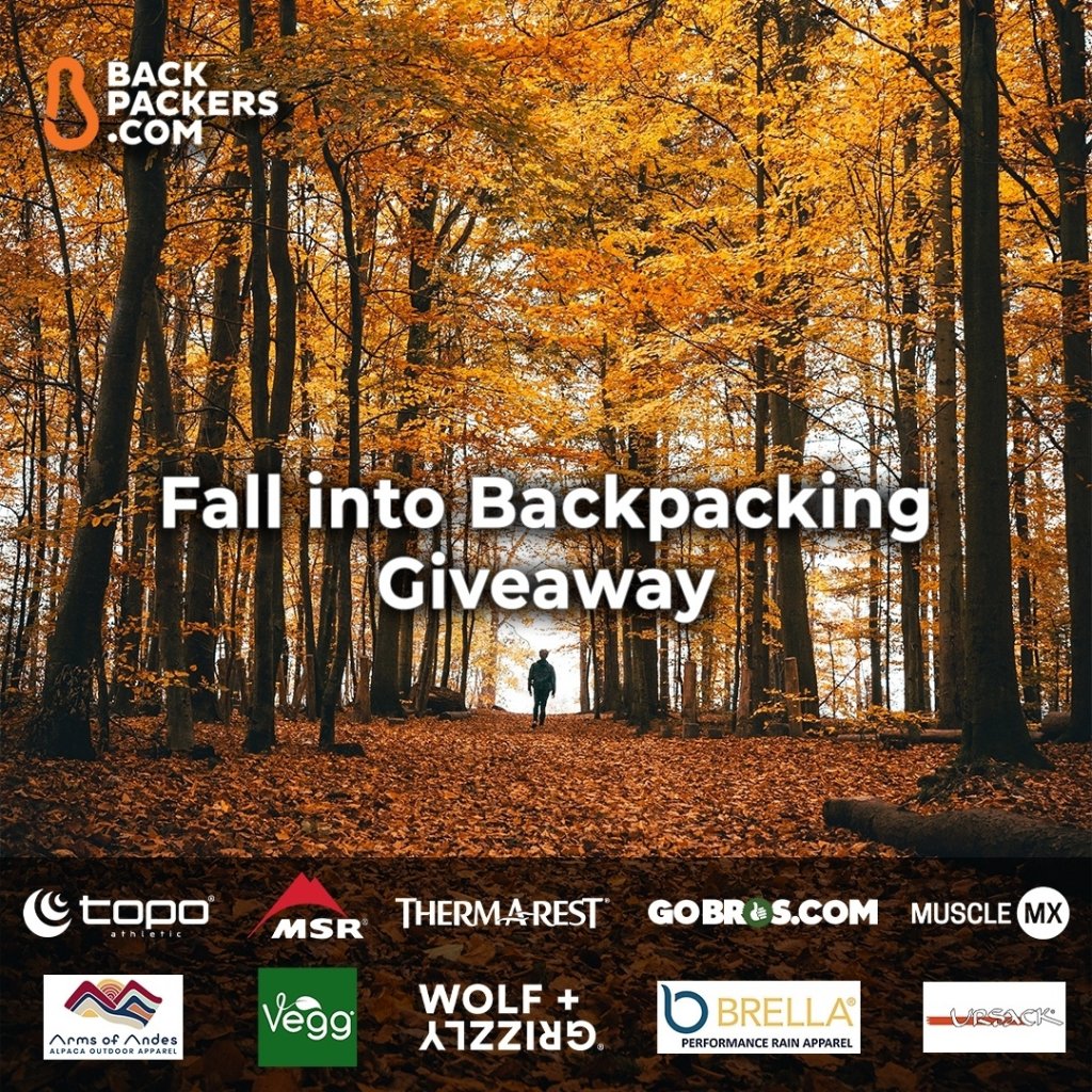 Fall Into Backpacking Giveaway - Over $2,900 Worth Of Prizes