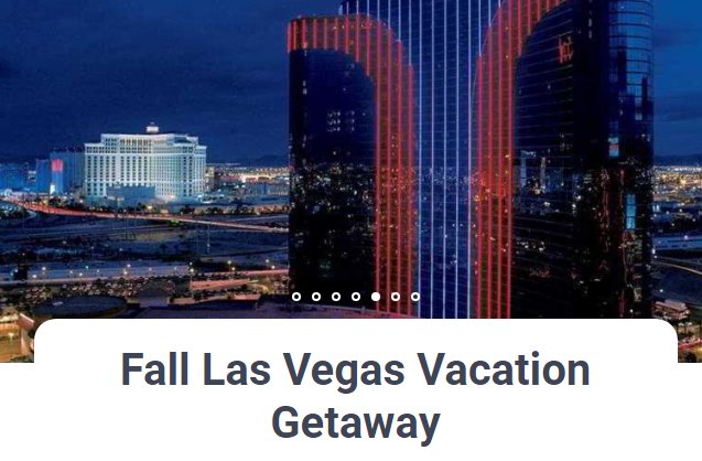 Fall Las Vegas Vacation Giveaway - Win A Las Vegas Vacation For Two