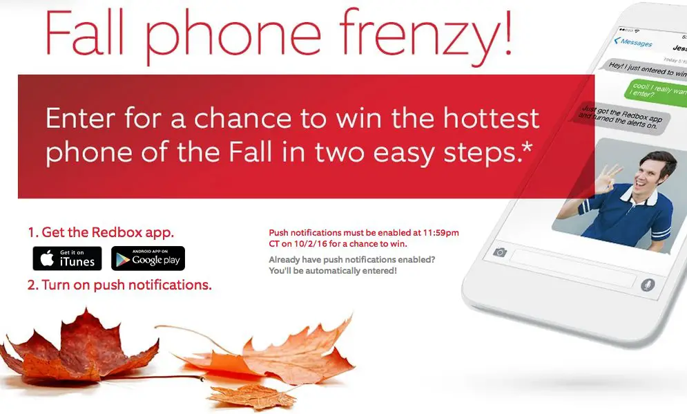 Fall Free Phone Frenzy Sweepstakes