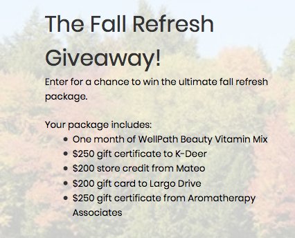 Fall Refresh Giveaway
