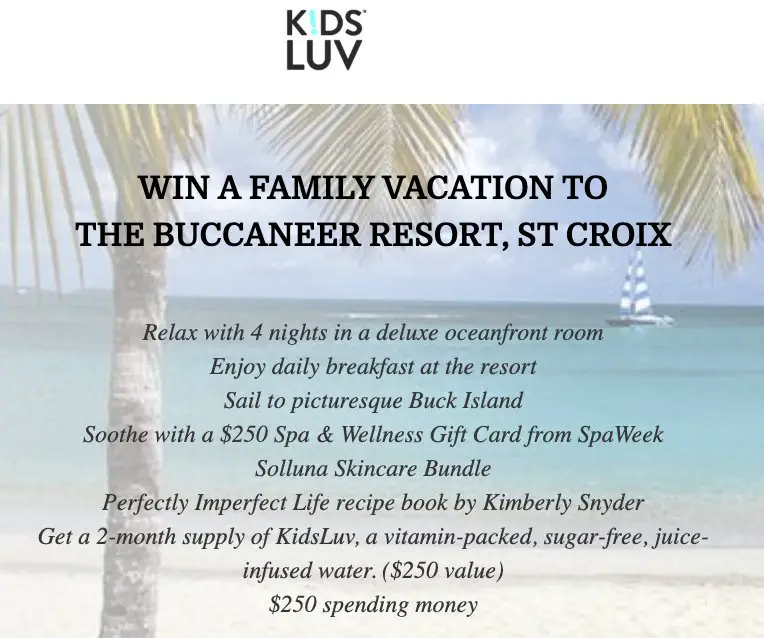 Family Vacation To St Croix Sweepstakes