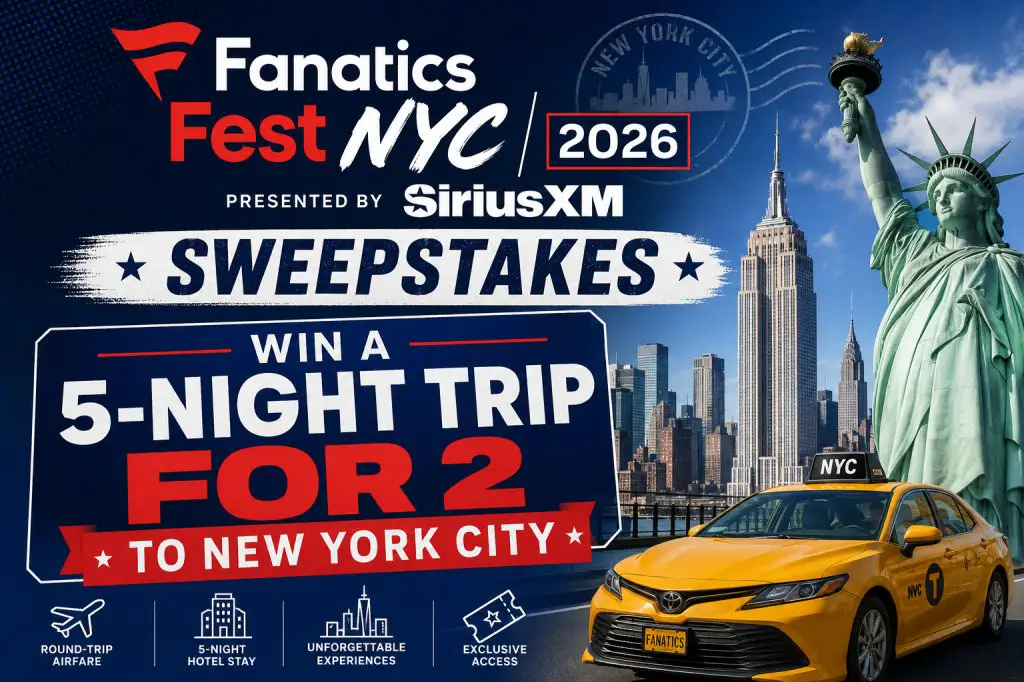Fanatics Fest NYC 2026 SiriusXM Sweepstakes – Win A 5-Night Trip For 2 To New York City