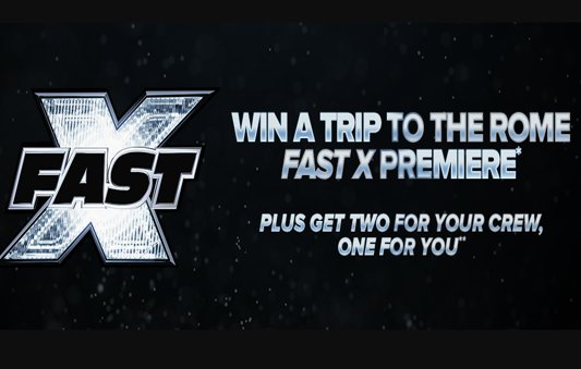 Fandango Fast X Sweepstakes – Win A Trip For 2 To Rome For The Fast X Rome Premiere