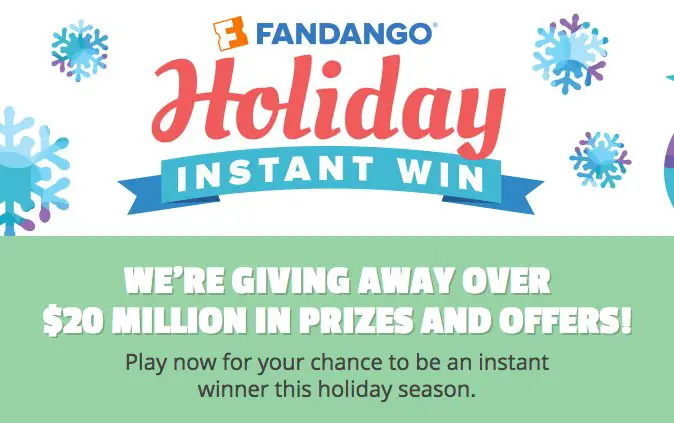 Fandango's Holiday Instant Win Sweepstakes