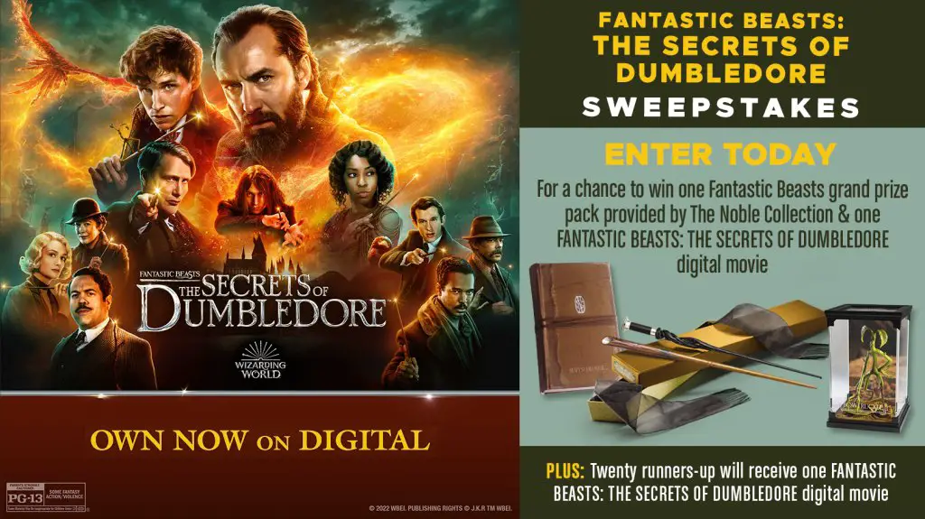Fantastic Beasts The Secrets Of Dumbledore Sweepstakes