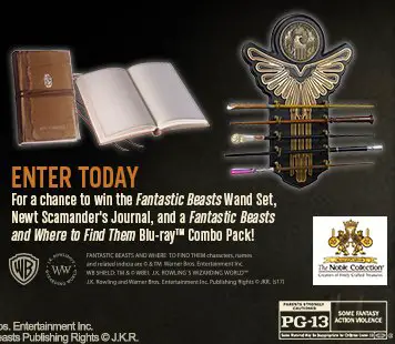 Fantastic Beasts and Where to Find Them Sweepstakes