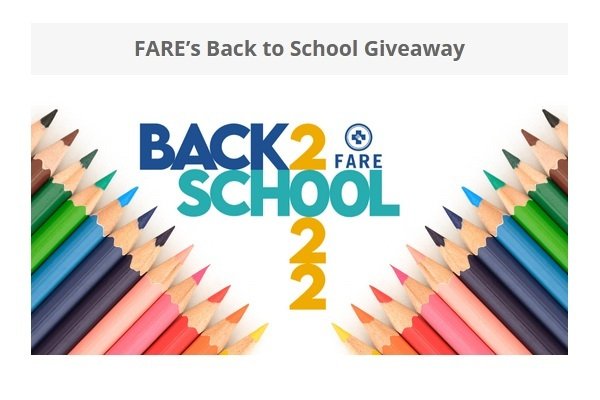 FARE Back to School Giveaway 2022 - Win a $500 Back to School Package