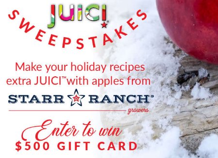 Farm Star Living Oneonta Starr Ranch Growers Holly Jolly JUICI Sweepstakes - Win A $500 Gift Card