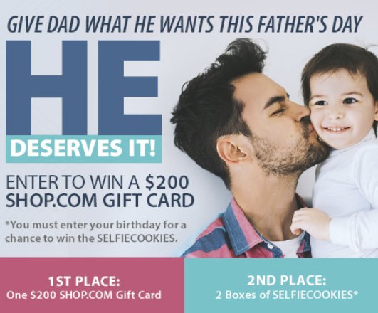 Fathers Day Gift Card Sweepstakes