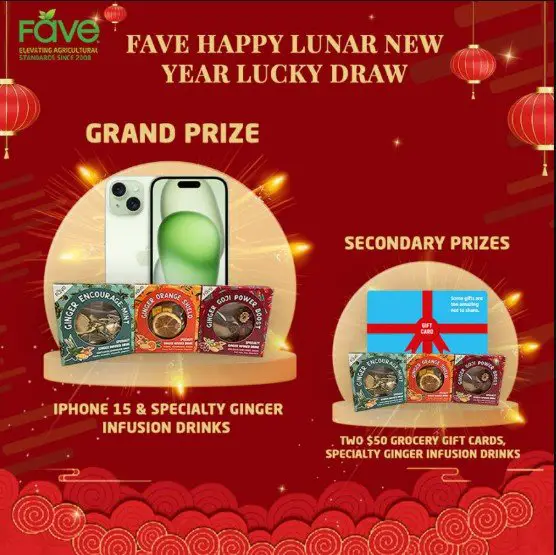 Fave Happy Lunar New Year Sweepstakes - Win An iPhone 15