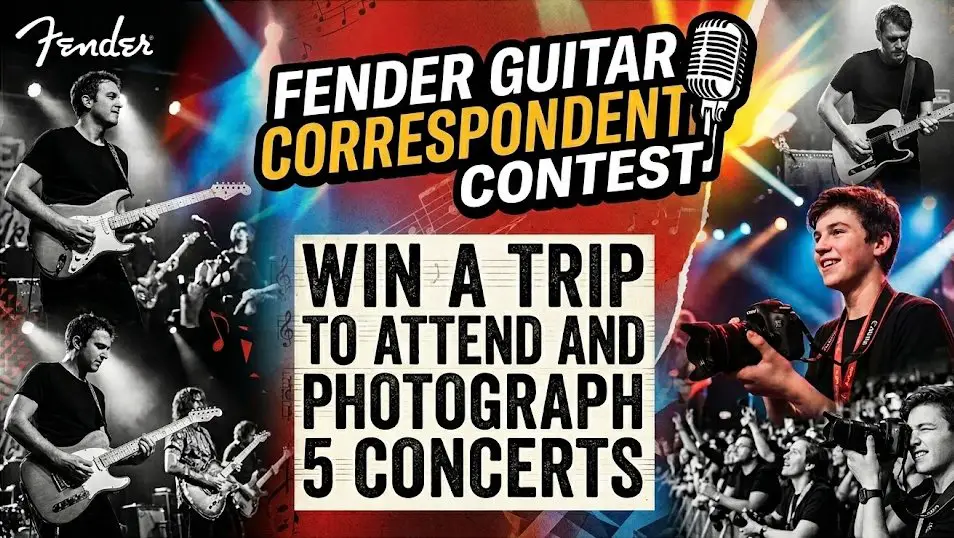 Fender Guitar Correspondent Contest – Win A Trip To Attend And Photograph 5 Concerts