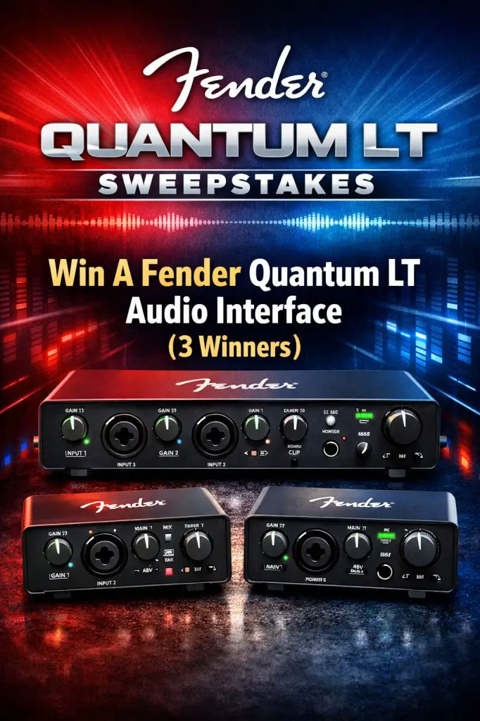 Fender Quantum LT Sweepstakes – Win A Fender Quantum LT Audio Interface (3 Winners)