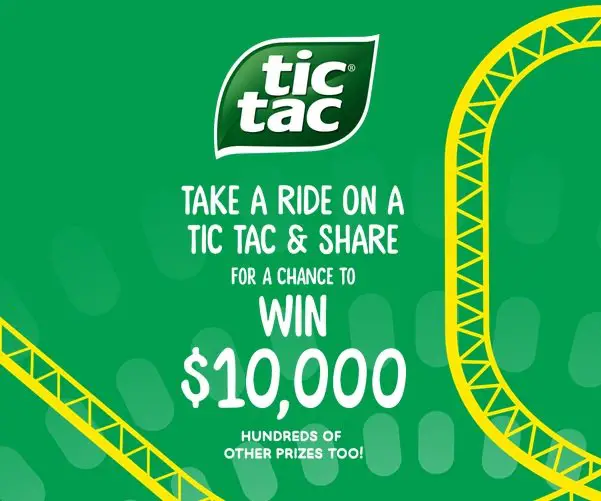 Ferrero USA Tic Tac Take a Ride Sweepstakes - Win $10,000 Cash