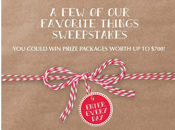 A Few of Our Favorite Things Sweepstakes