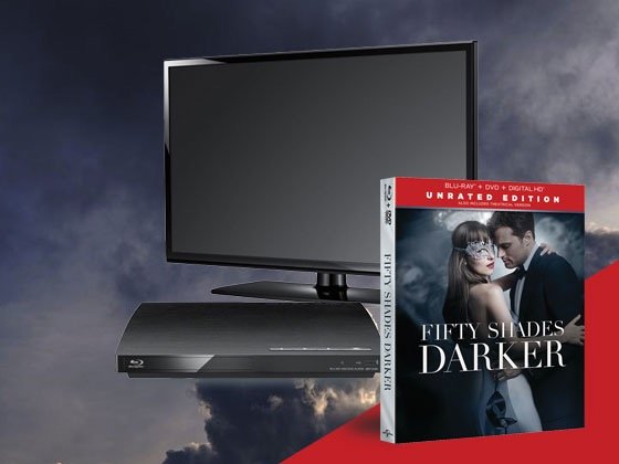 Fifty Shades Darker, Flatscreen TV & Bluray Player