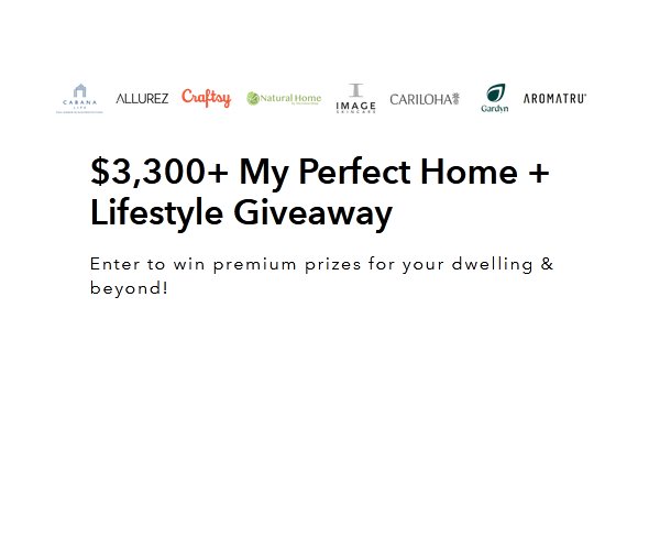 FindKeep.Love $3,300+ My Perfect Home + Lifestyle Giveaway - Win Gift Cards And More