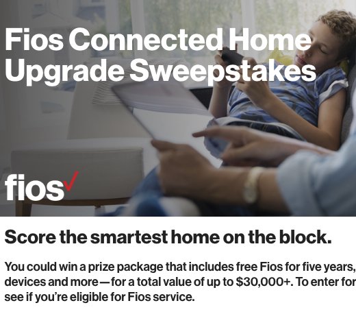 Fios Connected Home Upgrade Sweepstakes