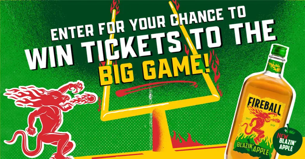 Fireball Big Game Experience Sweepstakes – Win A Fireball Big Game Experience Trip For 2