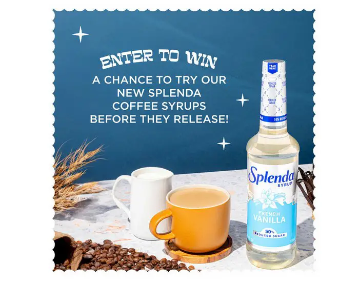 First Sips: Exclusive Splenda Coffee Syrup Giveaway Sweepstakes - Win 6 Bottles Of Splenda Coffee Syrup & A Prize Pack (6 Winners)