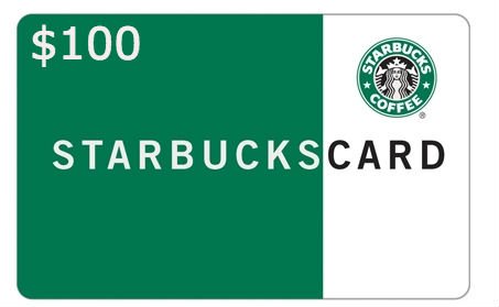 Five $100 Starbucks Gift Card Giveaway!