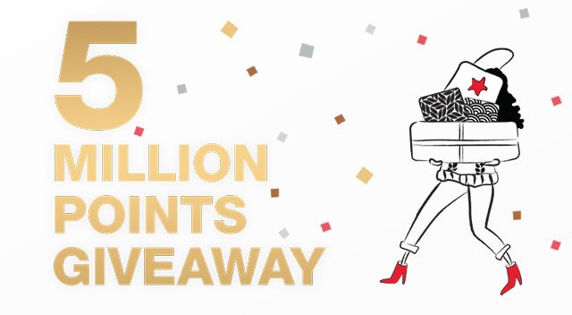 Five Million Points Giveaway