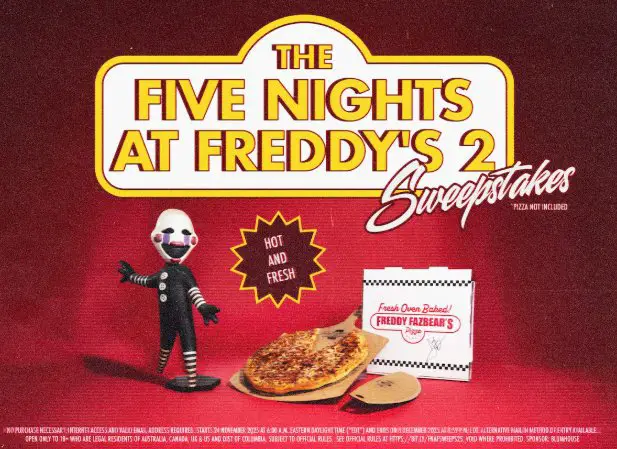 Five Nights At Freddy’s 2 Sweepstakes - Props & More Up For Grabs