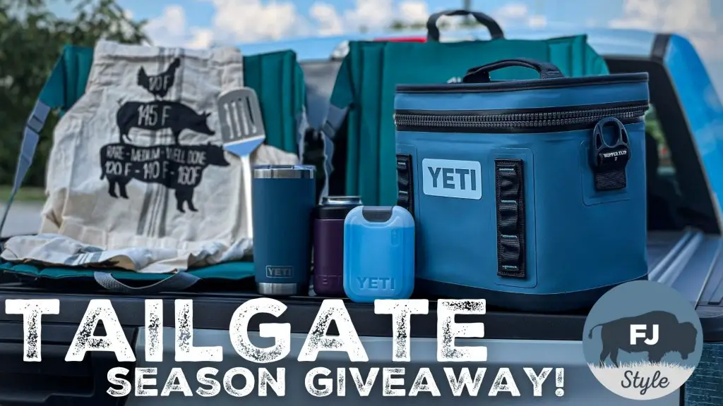 FJ Style Tailgate Season Giveaway - Win A YETI Cooler, Colster, Tumbler, Chairs & More