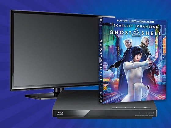 Flatscreen TV, Bluray Player + Ghost in the Shell Sweepstakes