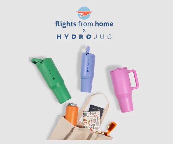 Flights From Home - Win A $350 Airline & HydroJug Gift Cards (3 Winners)
