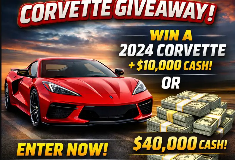 Flip It Factory Corvette Giveaway - Win a 2024 Chevrolet Corvette or $40,000 Cash Prize