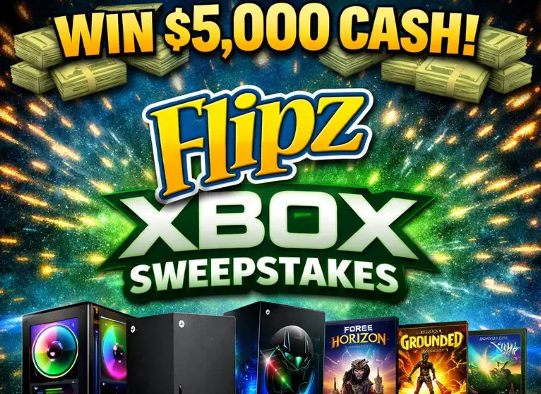 FLIPZ Xbox Sweepstakes - $5,000 Cash  & Xbox Prizes Up For Grabs