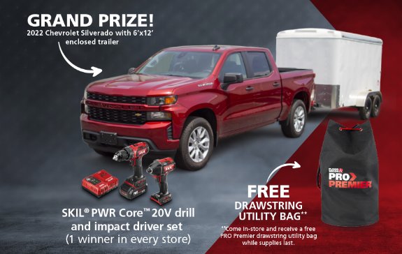 Floor & Decor Pro Appreciation Month Sweepstakes - Win A $53,000 Chevrolet Silverado + Cargo Trailer