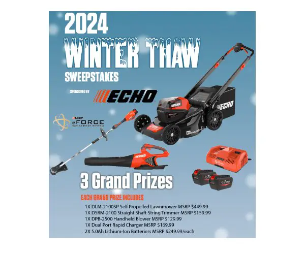 FocusOn Aggregates 2024 Winter Thaw Sweepstakes - Win A Lawnmower, Blower & More (3 Winners)