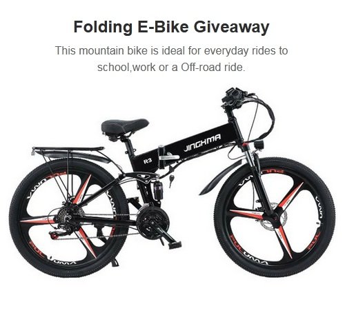Folding E-Bike Giveaway - Win A Jinghma Folding eBike