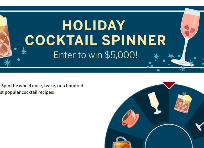Food & Wine Cocktail Spinner & Sweepstakes - Win $5,000