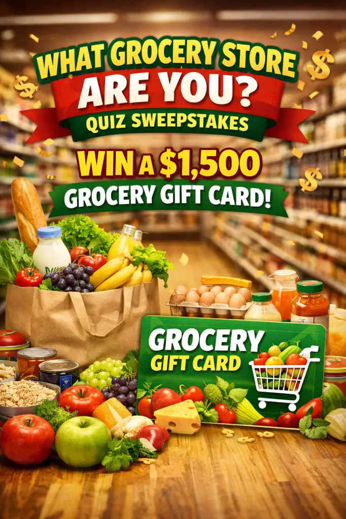 Food & Wine What Grocery Store Are You? Quiz Sweepstakes - Win A $1,500 Grocery Gift Card